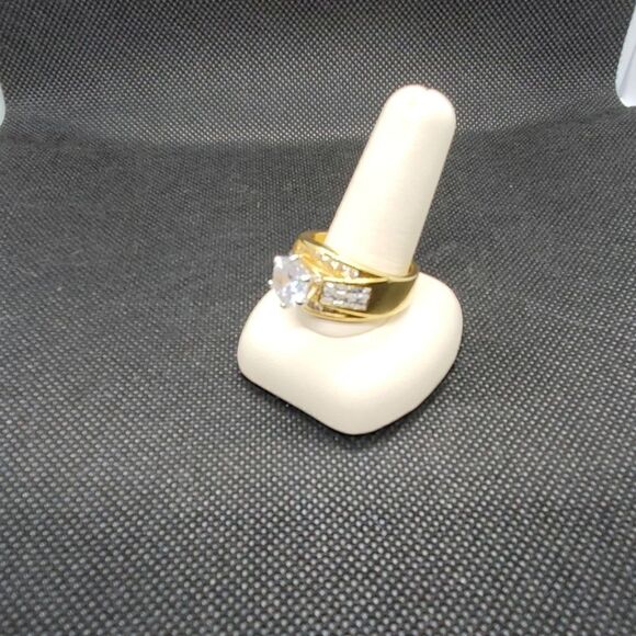 Seta Gold Tone CZ Ring - Picture 3 of 5